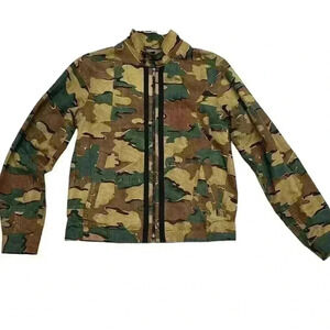 DRIES VAN NOTE  Camouflage Cotton/Linen Suit